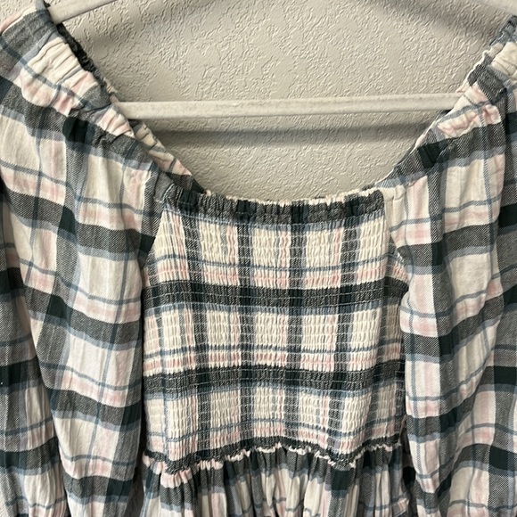 Madewell Smocked Plaid Dress - Picture 3 of 6